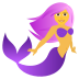 🧜‍♀️ mermaid display on JoyPixels